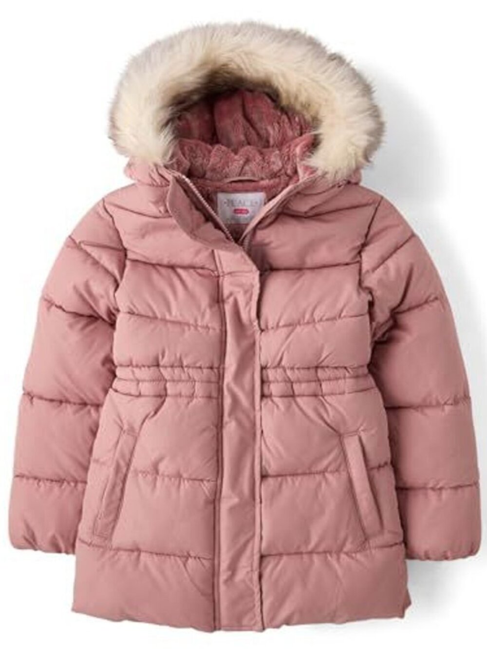 Children's Place Girls Pink Puffer Jacket - 1188